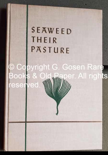 Beige cloth with geen and brown ruling and lettering on the front cover, and green lettering on the spine.